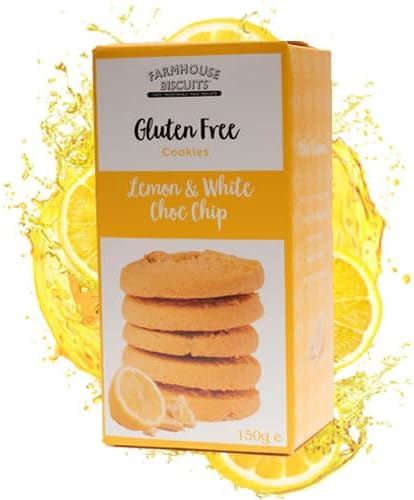 Farmhouse Biscuits Gluten Free Lemon & White Chocolate Chip 150g Pack of 3