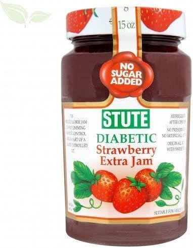 Stute Diabetic No Sugar Added Strawberry Extra Jam - 3x430g