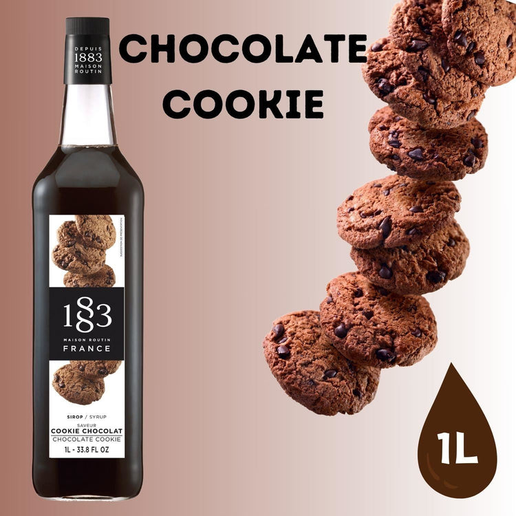 1883 Maison Routin Premium Chocolate Cookie 1Ltr Syrup Pack of 3