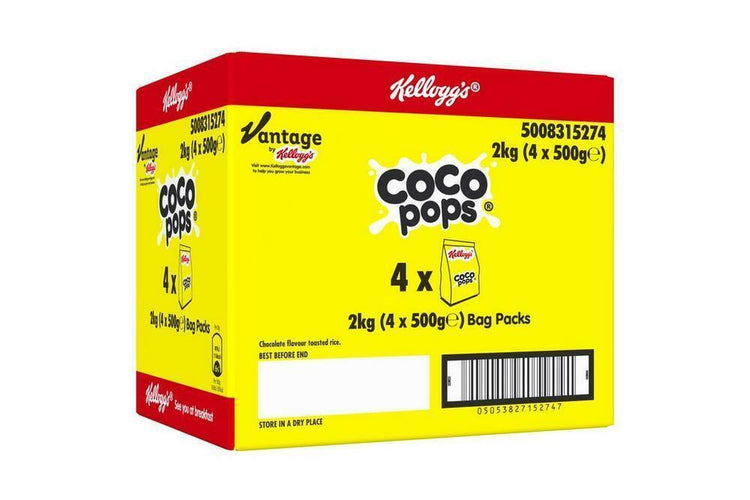 Coco Pops Kellogg's Bag Pack, 2kg (4x 500g)