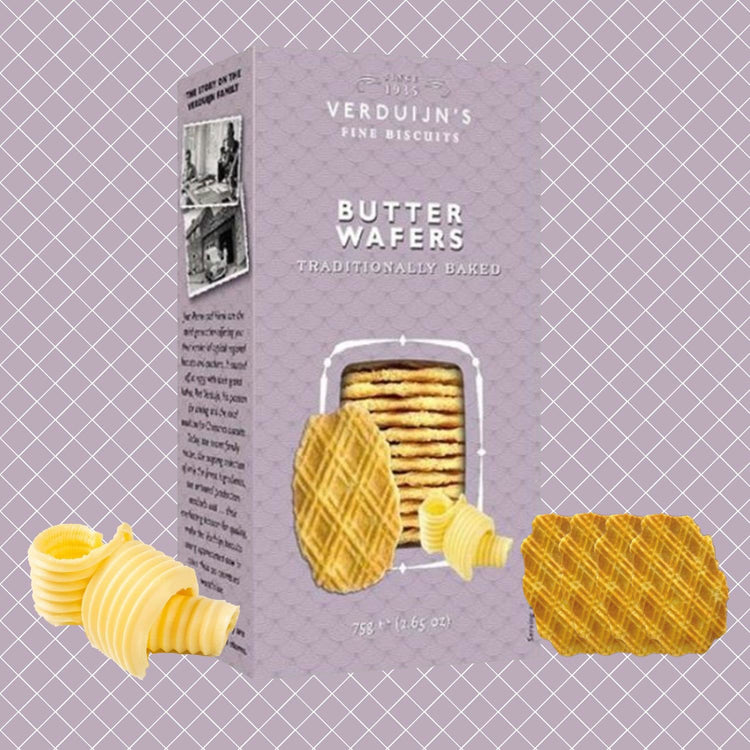 Verduijin Butter Wafers Flvr Traditionally Baked Savory and Sweet Snacks 75g X 2