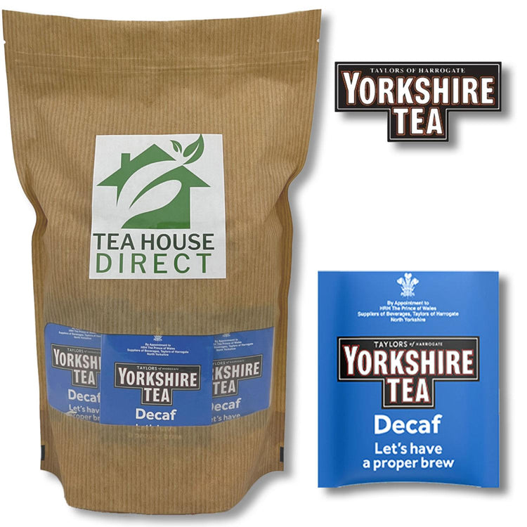 Yorkshire Tea Decaf Smooth Finish Lower Caffeine Regular Black Tea 100 Sachets
