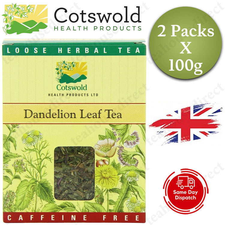 Cotswold Health Products Dandelion Leaf Tea Caffeine Free 100g - Packs of 2