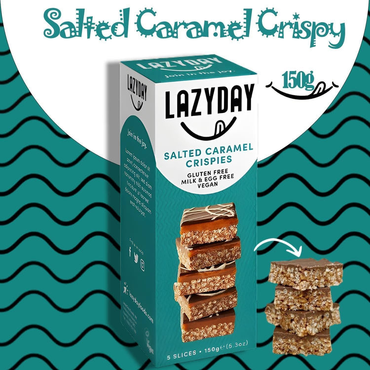 Lazy Day Salted Caramel Crispy Delicious Gluten Free Milk & Egg Free 150g X 5