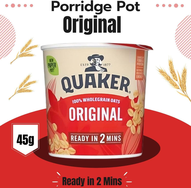 Quaker Oats Original Porridge Delicious Flavour & Ready in 2 Minute 45g