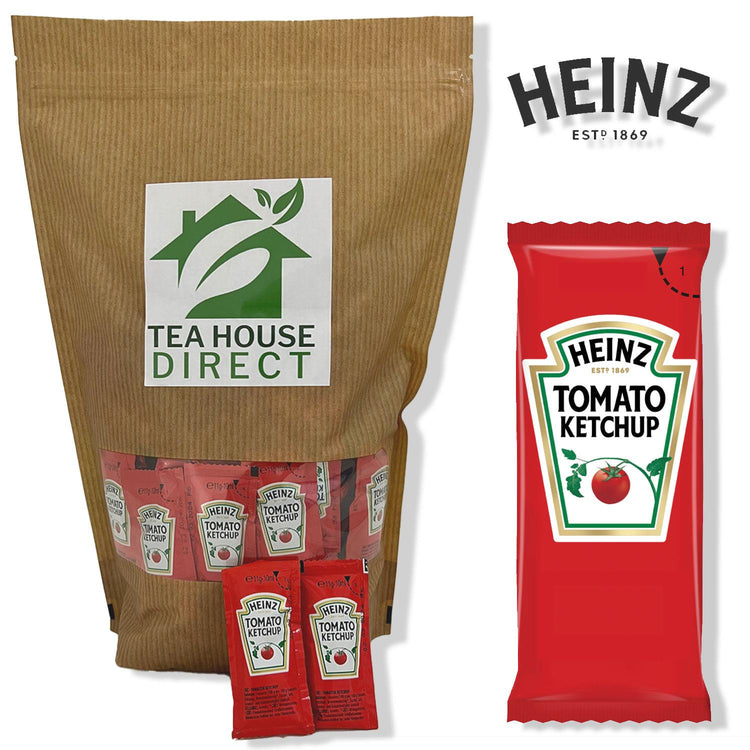 Heinz Tomato Ketchup Sauce Sachet - Classic Condiment for Irresistible Flavor - Convenient Single-Serve Packet, Ideal for On-the-Go Deliciousness - 400 Sachets