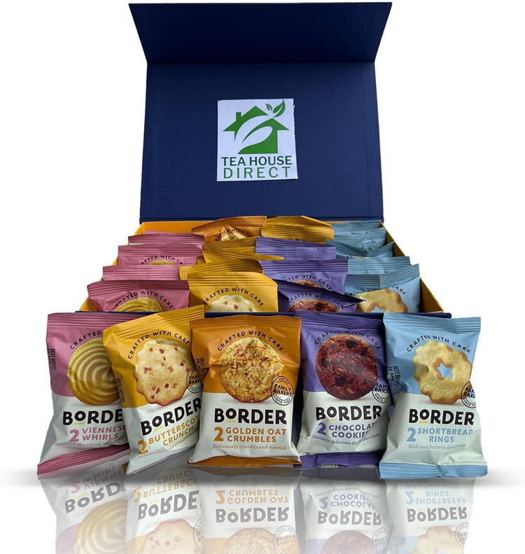 Border Biscuits Hamper Gift Set | Assorted Flavours Viennese Whirls, Butterscotch Crunch, Golden Oat Crumbles, Chocolate Cookies, Shortbread Rings Perfect Gifting Sutiable for Various Occassions