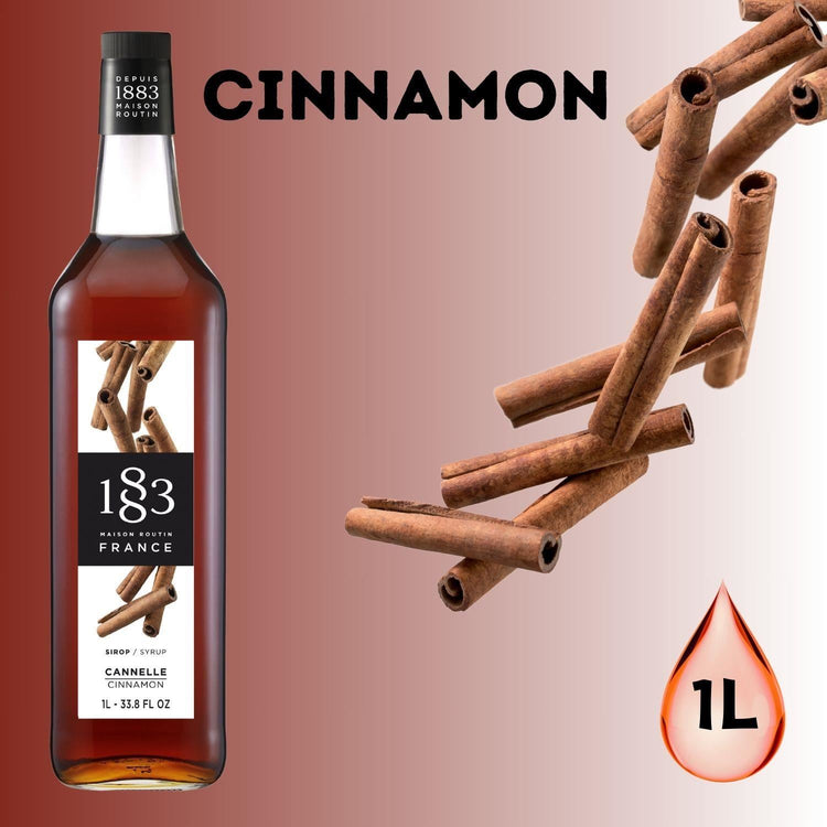 1883 Maison Routin Premium Cinnamon 1Ltr Syrup Pack of 6