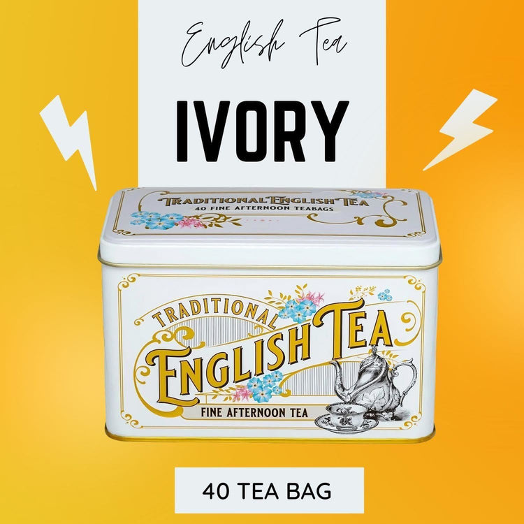 English Tea Ivory Afternoon Tea Medium Bodied Aromatic Black Tea 40 Tea Bag X 5