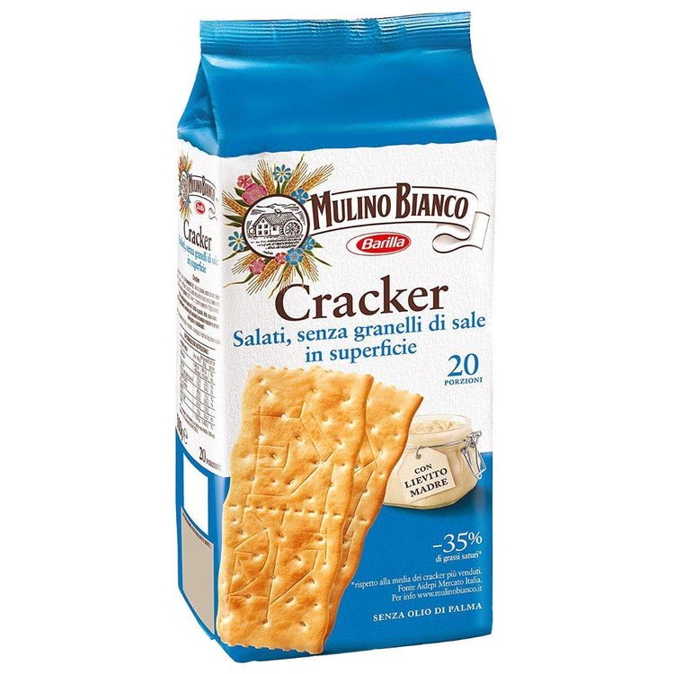 Mulino Bianco Unsalted Everyday Essential Goodness Crackers 500g (Pack of 4)