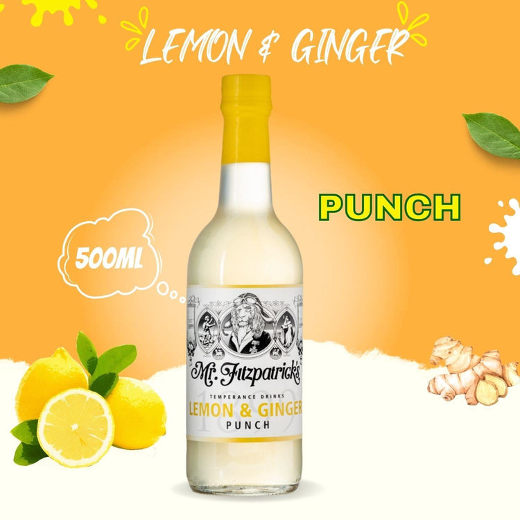 Mr Fitzpatricks Summer Drink Lemon & Ginger Cordial Bottle Syrup 500ml X 1