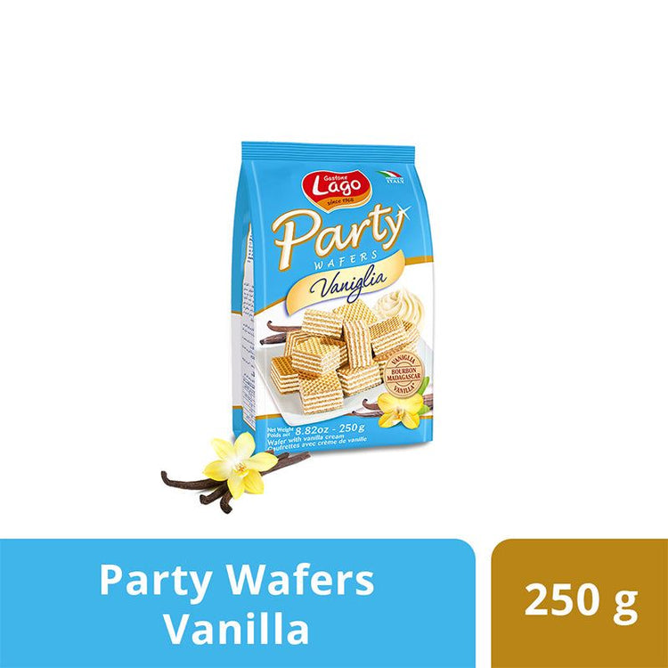 Lago Party Wafers Vanilla 250g Wafer with Vanilla Cream Pack of 5