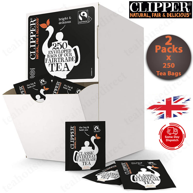 Clipper Fairtrade Everyday Tea Bags Tag & Envelope � 250 bags (2 Packs)