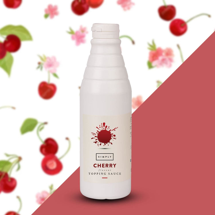 Simply Cherry Topping Sauce 1L Dessert Sauce Pack of 4