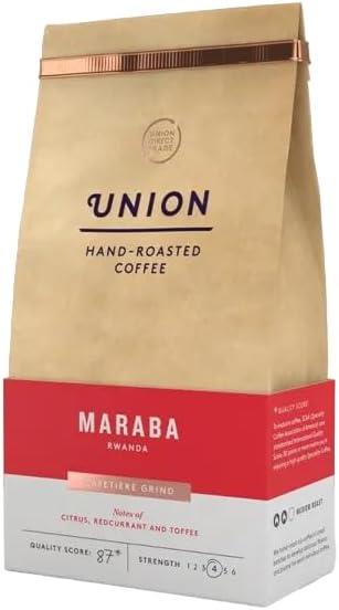 Union Hand Roasted Coffee Maraba Rwanda Ground Coffee 200g (Pack of 6)