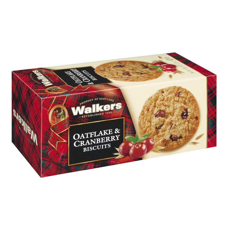 Walkers Oatflake and Cranberry Biscuits 150g Shortbread Biscuits Pack of 4
