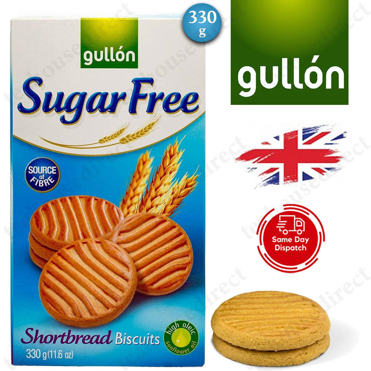 Gullon Sugar Free Shortbread Biscuits 1 x 330g - Pack of 1