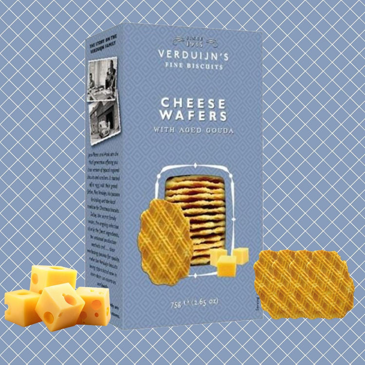 Verduijin Snacks Cheese Wafers With Aged Gouda Dips and Spreads Biscuit 75g X 5