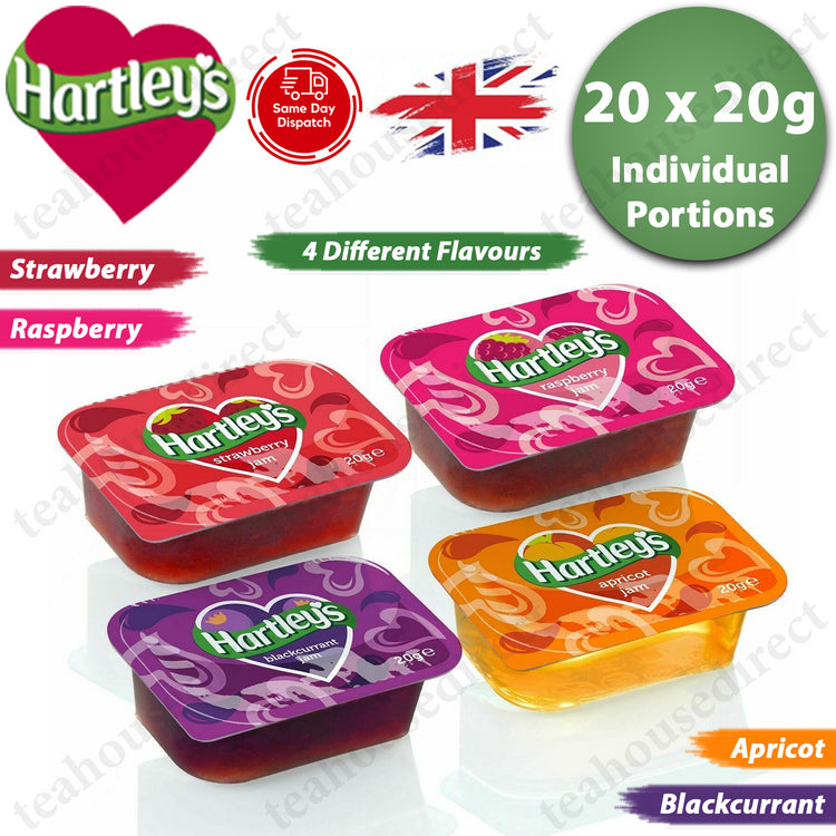 Hartleys Assorted Jam Individual Portions - 20g (Pack of 20)