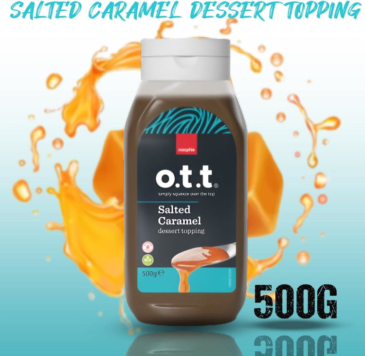 Macphie OTT Salted Caramel Dessort Topping With Decadent Flavor 500g  X 6
