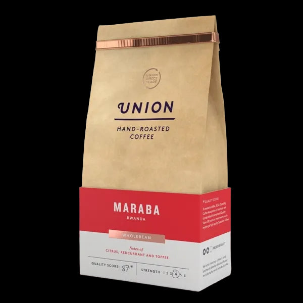 Union Hand Roasted Coffee Maraba Rwanda Wholebean Ground Coffee 200g (Pack of 2)