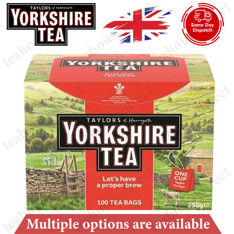 Taylors Yorkshire Tea One Cup String and Tag Tea Bags Box