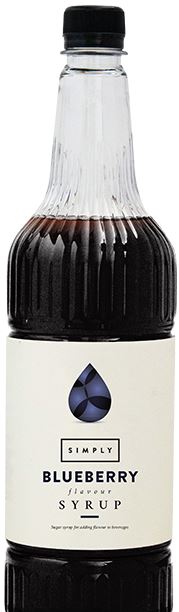 Simply Blueberry Flavour Syrup 1 Litre Standard Sugar Syrup for Coffee