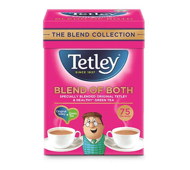 Tetley Blend Of Both 75 Tea Bags Teabags - Mix Of Black & Green Tea Bags