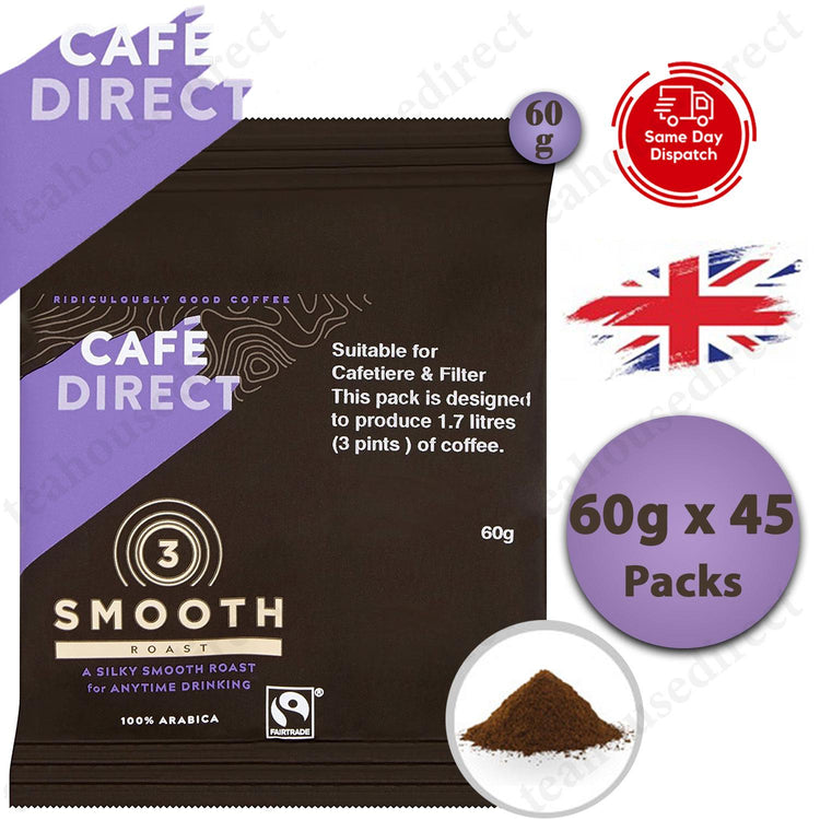 Cafedirect Medium Roast Ground Coffee Sachet 60 g (Pack of 45)