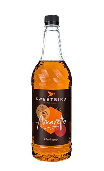 Sweetbird Amaretto Flavouring Syrup 1 Lte Aroma Taste Vegan Syrup Pack of 5
