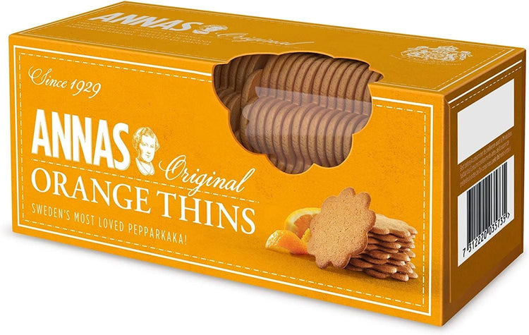 Annas Original Orange Thins Biscuit 150g Swedens Most Loved Pepparkaka Pack of 8