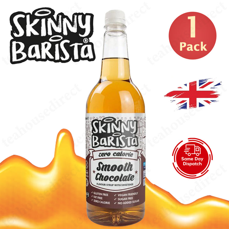 Skinny Barista Smooth Chocolate Zero Calorie Syrup Food Coffee 1 ltr Pack of 1