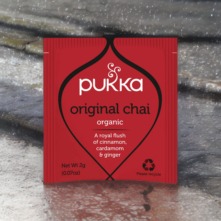 Pukka Herbal Organic Teas Tea Sachets Caffeine Free - Original Chai (20 Sachets)