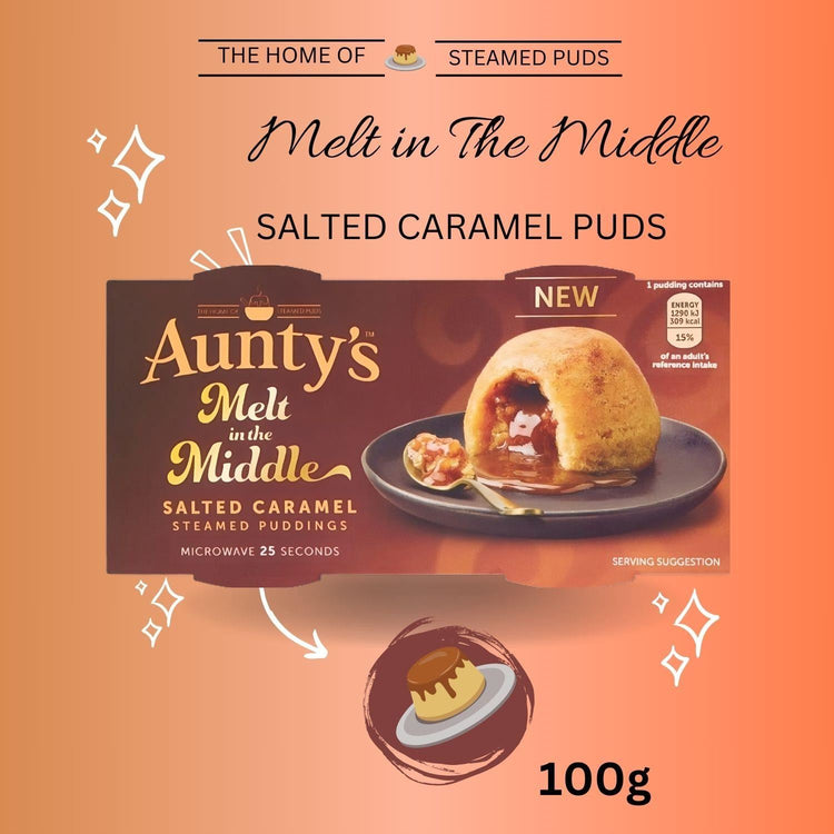 Aunty's Melt in the Middle Salted Caramel Indulgent Steamed Pudding 100g x 4