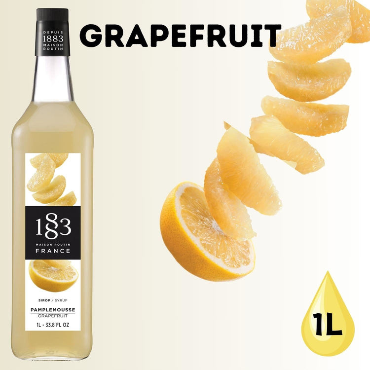 1883 Maison Routin Premium Grapefruit 1Ltr Syrup Pack of 2