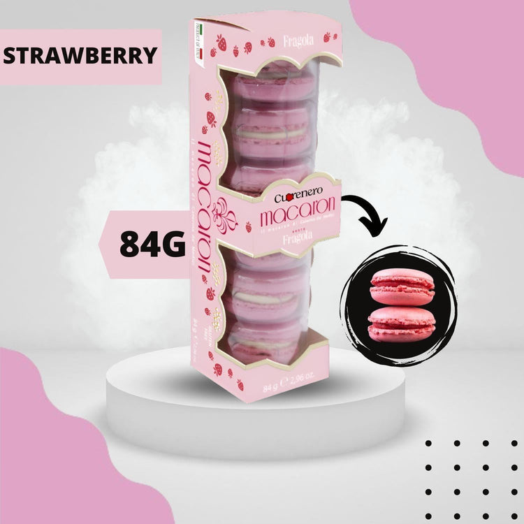 Cuorenero Light & Luscious Macarons Strawberry Flavor & Delicious Taste 84g X 5