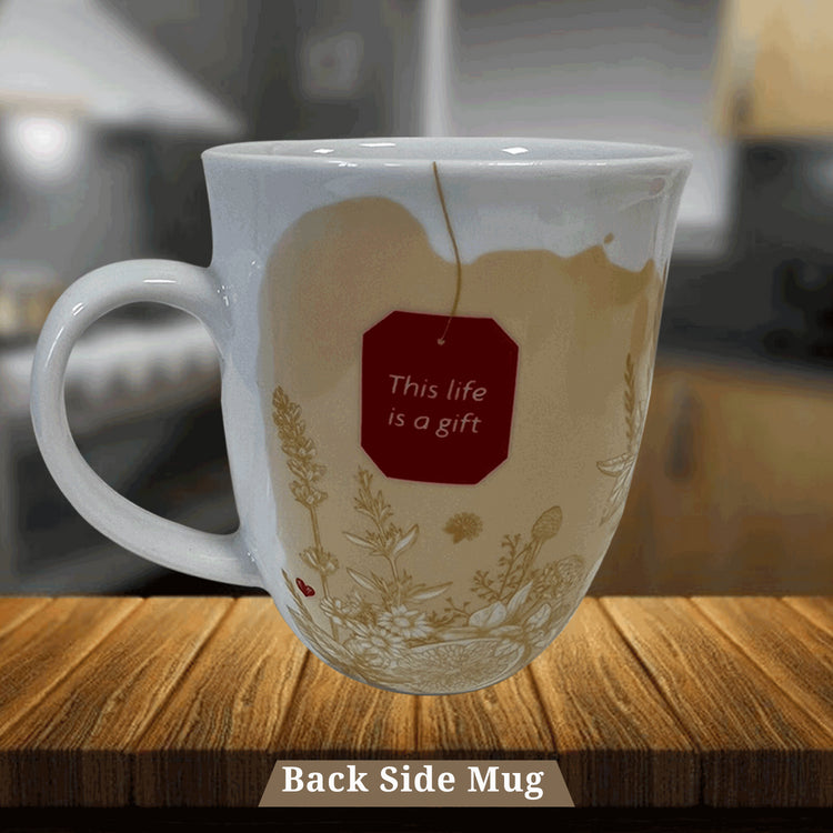 Yogi Ceramic Tea Coffee Mug - Life Is A Gift - Birthday Xmas Present 2 Mugs