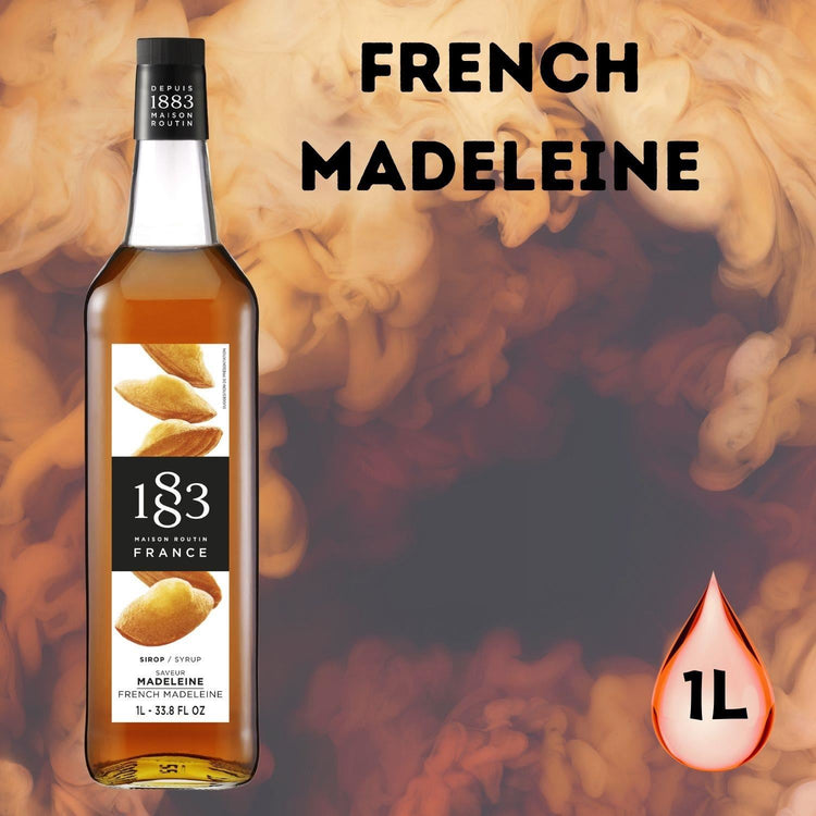 1883 Maison Routin Premium French Madeleine 1Ltr Syrup Pack of 6