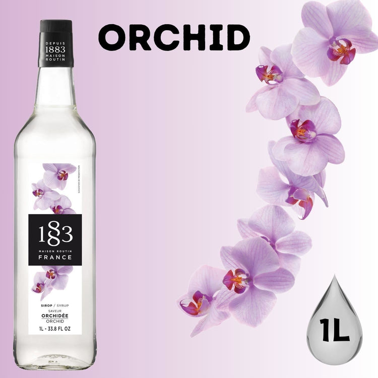 1883 Maison Routin Premium Orchid 1Ltr Syrup Pack of 6