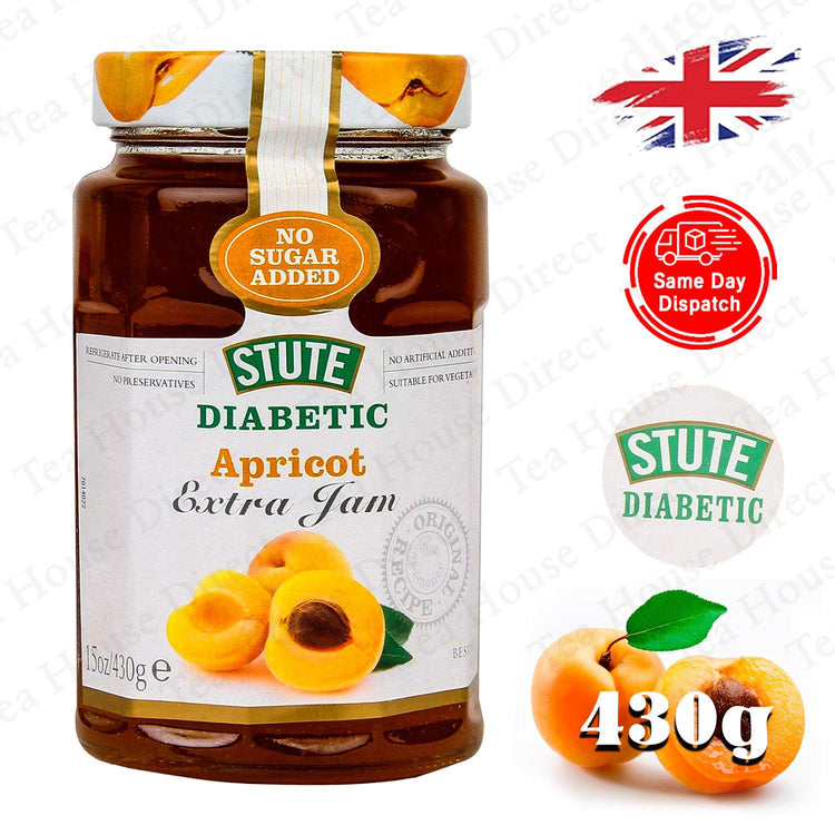 Stute Diabetic Apricot Extra Jam No Sugar Added 430g  - Pack of 1
