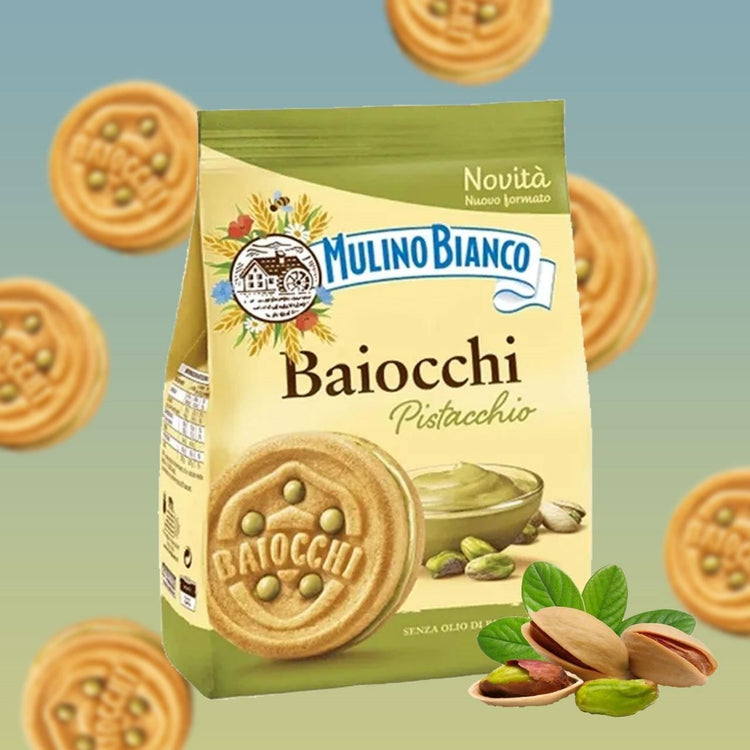 Mulino Baiocchi Pistacchio Cookies Light & Delicious 240g (Pack of 4)