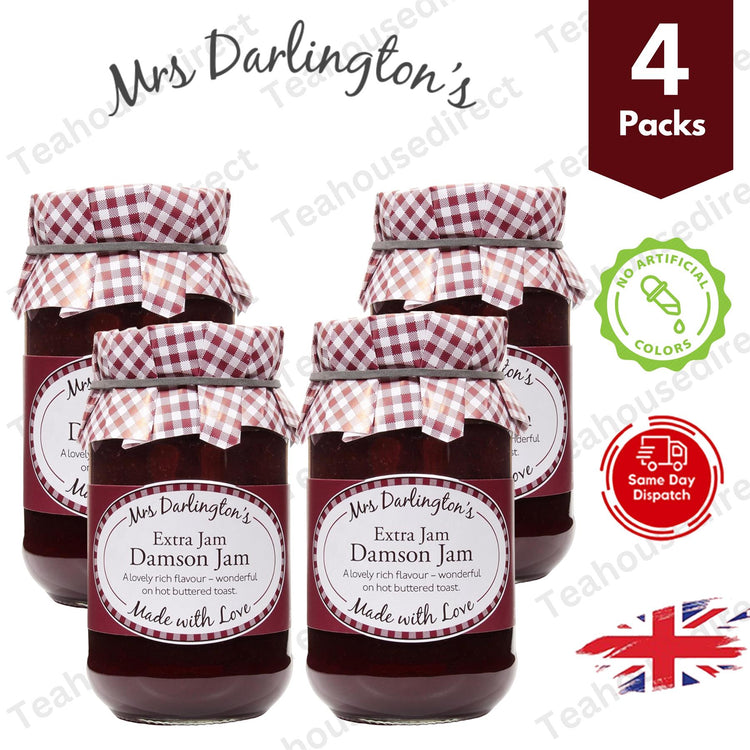Darlingtons Damson Jam 340g, Deep and Delicious - 4 Packs
