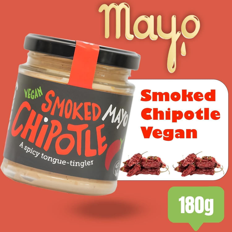 Be Saucy Smoked Chipotle Vegan Mayonnaise Rich and Smoky Flavour 180g X 5