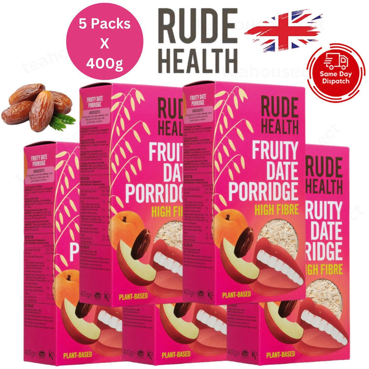 Rude Health Fruity Date Porridge, 400g - 5 Packs