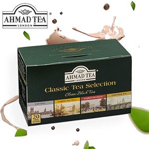 Ahmad Tea Classic Tea Selection of 4 Black Teas 60 Teabags