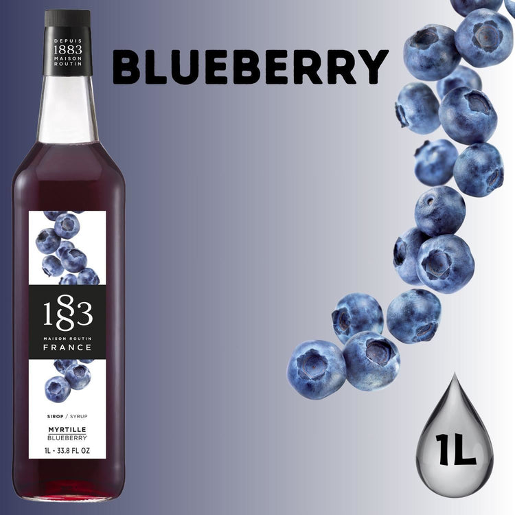 1883 Maison Routin Premium Blueberry 1Ltr Syrup Pack of 6