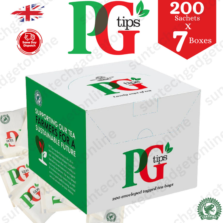 PG Tips Tea Bags Sachets - Individual Tagged Tea Bags - 100% Black Tea[1400]