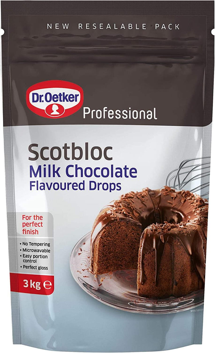 Dr. Oetker Scotbloc Milk Chocolate Drops - 1x3kg
