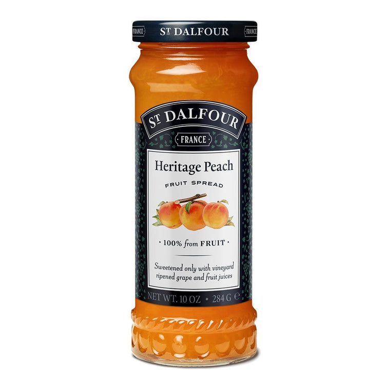 St Dalfour Heritage Peach Fruit Spread 284g Jam 100% from Fruit Jam 1 Pack