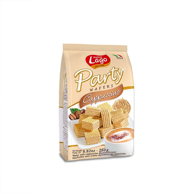 Lago Party Wafers Cappuccino 250g Wafer with Cappuccino Flavoured Cream